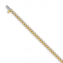 Quality Gold 14k Yellow Gold A Diamond Tennis Bracelet - X2896A