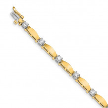 Quality Gold 14k Yellow Gold 3.5mm Diamond Tennis Bracelet - X2362