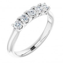 14K White 1/2 CTW Diamond Anniversary Band - 12280860001P