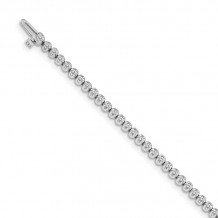 Quality Gold 14k White Gold Diamond Tennis Bracelet - X10003WAAA