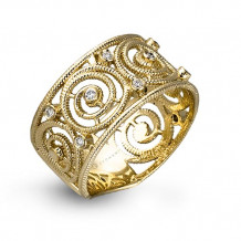 Zeghani 14k White Gold Diamond Ring