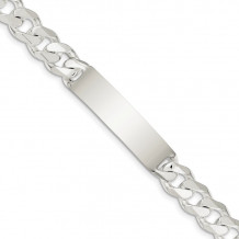Quality Gold Sterling Silver Curb ID Bracelet - QCD300-8