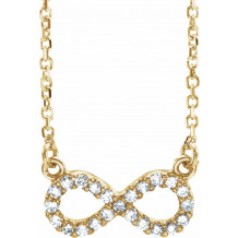 14K Yellow .08 CTW Diamond Infinity 16 1/2 Necklace - 6707284406P