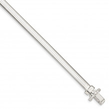 Quality Gold Sterling Silver 4.5mm Polished Cubetto 7.5in Bracelet - QG4864-7.5