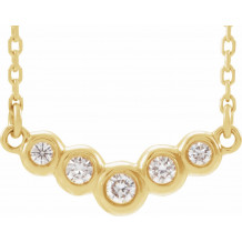 14K Yellow  1/8 CTW Diamond 18 Necklace - 86855616P