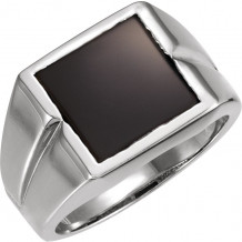 14K White Onyx Ring - 65379100100P