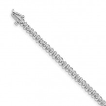 Quality Gold 14k White Gold A Diamond Tennis Bracelet - X2000WA