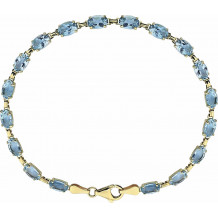 14K Yellow Sky Blue Topaz 7.25 Bracelet - 651539102P