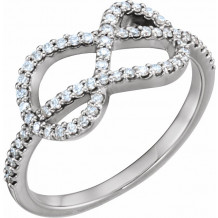 14K White 1/3 CTW Diamond Knot Ring - 122826600P