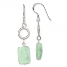 Quality Gold Sterling Silver Amazonite Stone Dangle Earrings - QE1362
