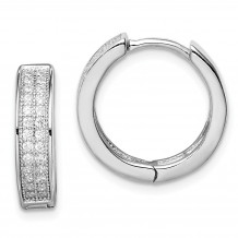 Quality Gold Sterling Silver Rhodium-plated 2-row Pav