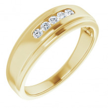 14K Yellow 1/4 CTW Diamond 5-Stone Band - 122788605P