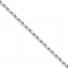 Quality Gold Sterling Silver Rhodium-plated CZ  Infinity Bracelet - QX529CZ