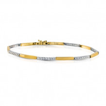 Zeghani 14k White & Yellow Gold Diamond Bracelet