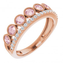 14K Rose Morganite & 1/5 CTW Diamond Ring - 65237860000P