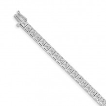 Quality Gold 14k White Gold A Diamond Tennis Bracelet - X2163WA