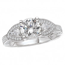 14k White Gold Semi-Mount Diamond Engagement Ring