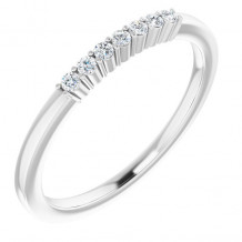 14K White 1/10 CTW Diamond Anniversary Band - 12284460000P