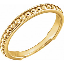 14K Yellow Stackable Bead Ring - 51633102P