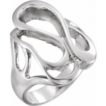 14K White Freeform Ring - 550037120P