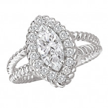 La Vie 14k White Gold Semi-Mount Diamond Engagement Ring