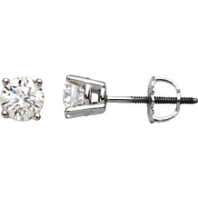 14K White 1/2 CTW Diamond Stud Earrings - 6753560009P