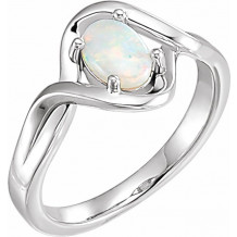 14K White Opal Freeform Ring - 71935600P