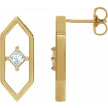 14K Yellow 1/3 CTW Diamond Geometric Earrings - 86966601P