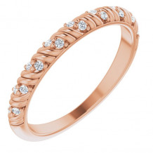 14K Rose .08 CTW Diamond Anniversary Band - 124048602P