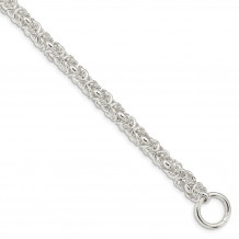 Quality Gold Sterling Silver 7.5inch Polished Fancy Link Toggle Bracelet - QG1165-7.5