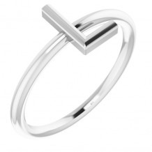 14K White Initial L Ring - 51895167P