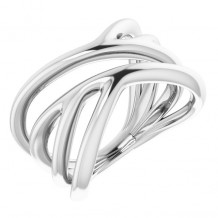 14K White Negative Space Ring - 51708101P