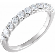 14K White 5/8 CTW Diamond Anniversary Band - 65109760001P