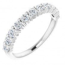 14K White 1/2 CTW Diamond Anniversary Band - 12287760003P