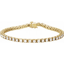 14K Yellow 4 3/4 CTW Diamond Line 7 Bracelet - 60872209513P