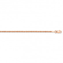 Quality Gold 14k Rose Gold 1.75mm  Rope Anklet - 014R-10