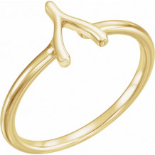 14K Yellow Wishbone Ring - 51634102P