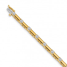 Quality Gold 14k Yellow Gold AAA Diamond Tennis Bracelet - X763AAA