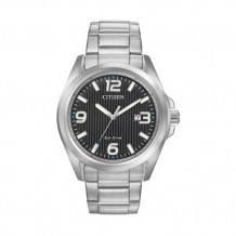 CITIZEN Eco-Drive Weekender Garrison Mens Watch Stainless Steel - AW1430-86E