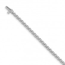 Quality Gold 14k White Gold AAA Diamond Tennis Bracelet - X630WAAA