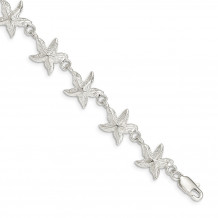 Quality Gold Sterling Silver Starfish Bracelet - QG840-7