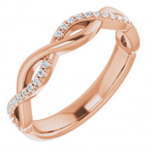 14K Rose 1/8 CTW Diamond Anniversary Band - 122961602P