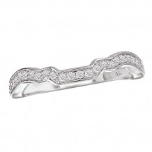 La Vie 14k White Gold Curved Wedding Band