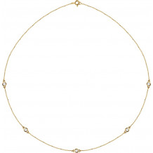 14K Yellow 1/2 CTW Diamond 5-Station 18 Necklace - 6857760010P