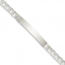 Quality Gold Sterling Silver Fancy ID Link Bracelet - QID17-7