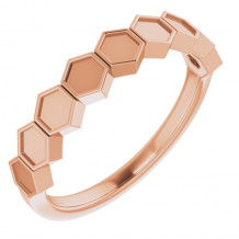 14K Rose Stackable Geometric Ring - 51738103P