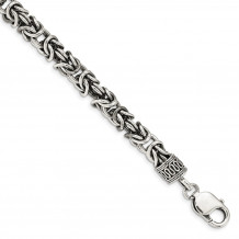 Quality Gold Sterling Silver Antique Link Bracelet - QG4868-9