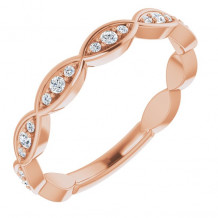 14K Rose 1/5 CTW Diamond Infinity-Inspired Anniversary Band - 123409602P