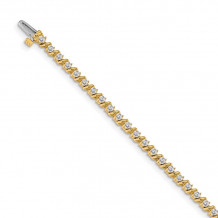 Quality Gold 14k Yellow Gold AA Diamond Tennis Bracelet - X630AA