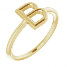 14K Yellow Initial B Ring - 51895108P